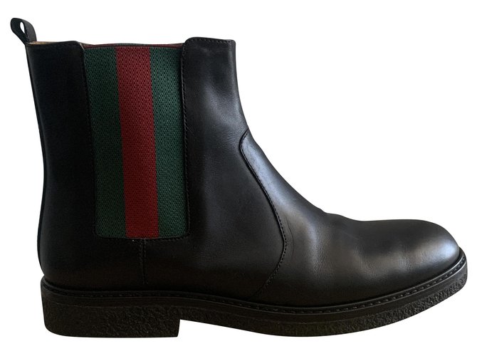 Gucci Ankle Boots Black Leather  ref.215151