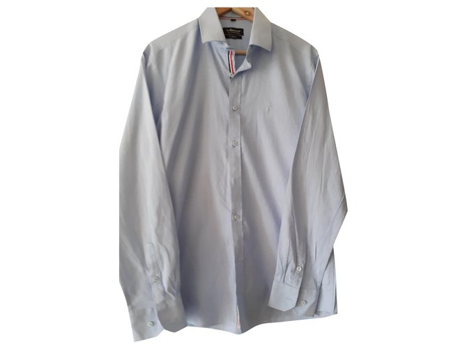 Polo Ralph Lauren chemises Coton Bleu clair  ref.215361