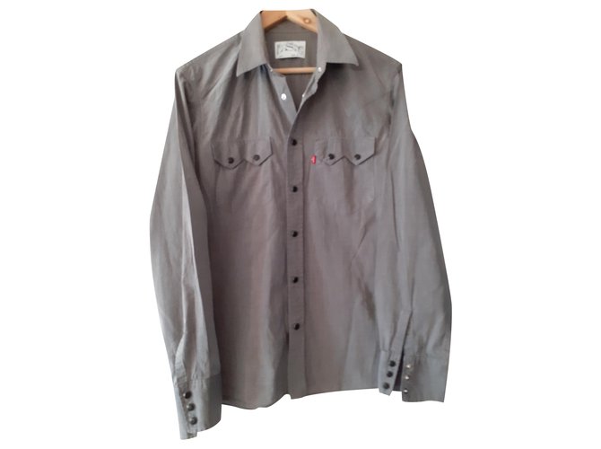 Levi's Shirts Grey Cotton  ref.215364
