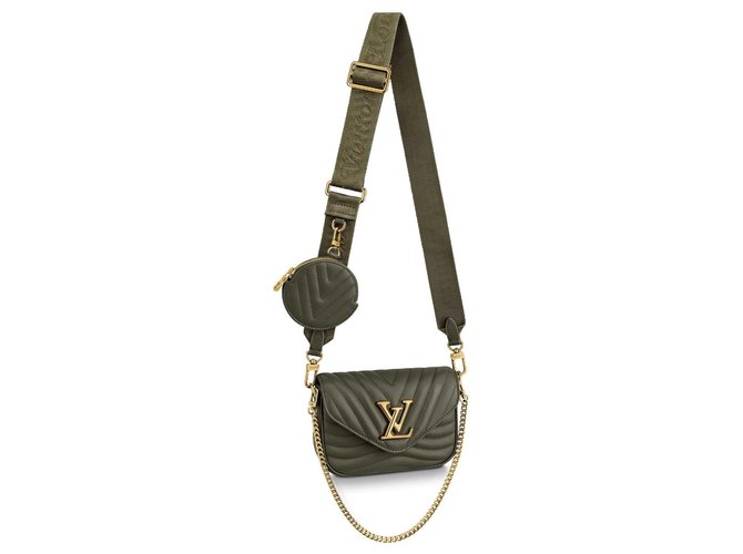 Louis Vuitton LV new wave multi pochette Green Leather  ref.215381