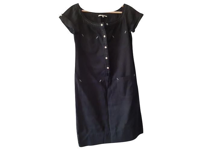 Autre Marque Vestido de algodón negro