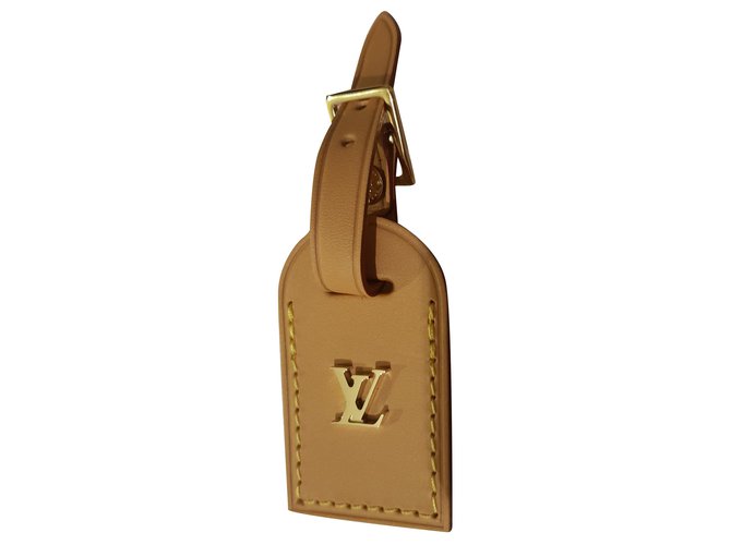 Louis Vuitton Bag charms Beige Lambskin  ref.215433
