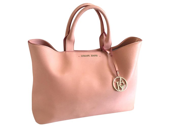 Armani Handbags Pink Leather ref.215439 - Closet