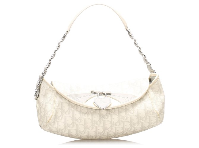 Dior White Oblique Romantique Baguette