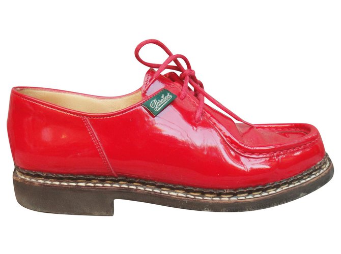 Paraboot Women's leather Derby Red Shoes Size UK 4.5 / Michael