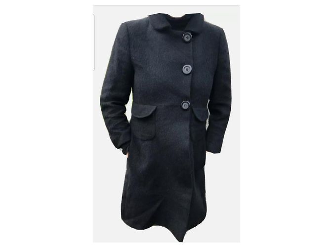 Cappotto nero See by Chloé in lana e mohair