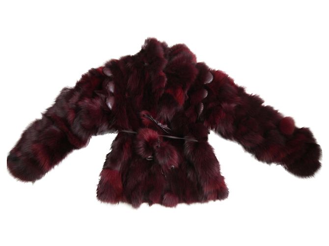 inconnue Red Fox Fur Jacket Size 40