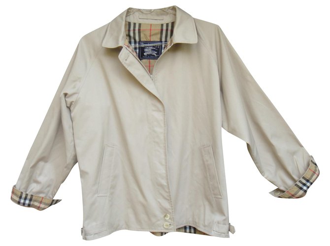 blouson Burberry taille 40 Coton Polyester Beige  ref.215923