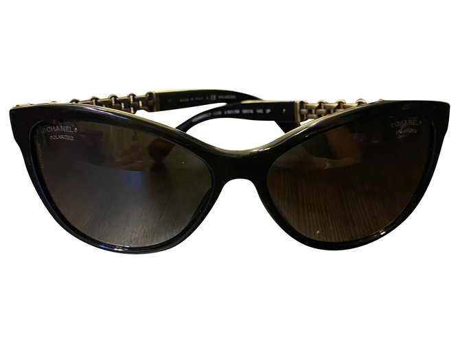 Chanel Gafas de sol Negro Acetato  ref.215931