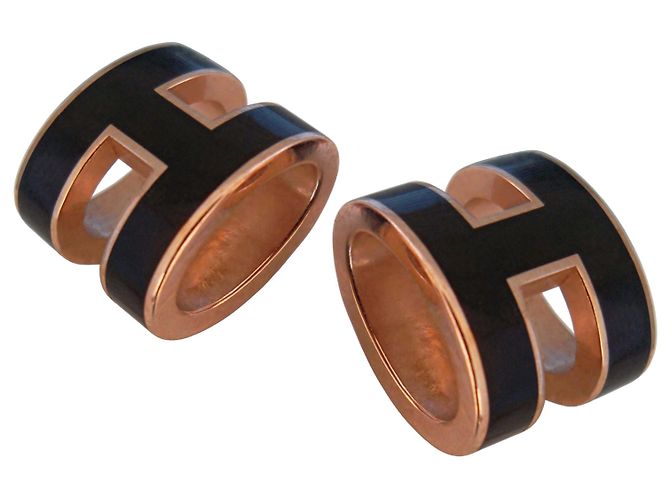 Hermès ORECCHINI POP H. Nero Metallo