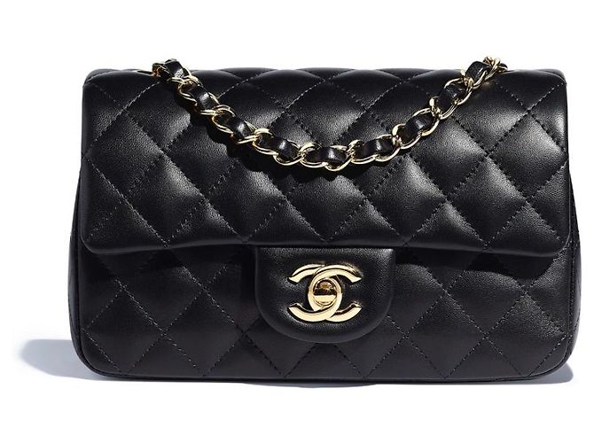 MINI BOLSO CHANEL RECTANGULAR Negro Cuero