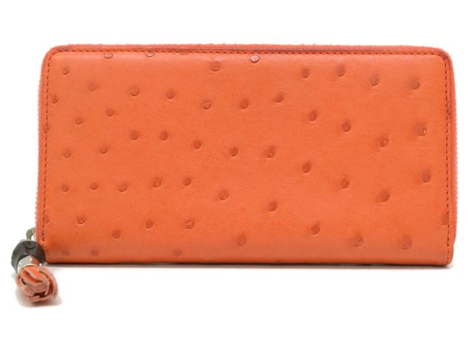 Gucci Ziparound Geldbörse Orange Leder  ref.216011