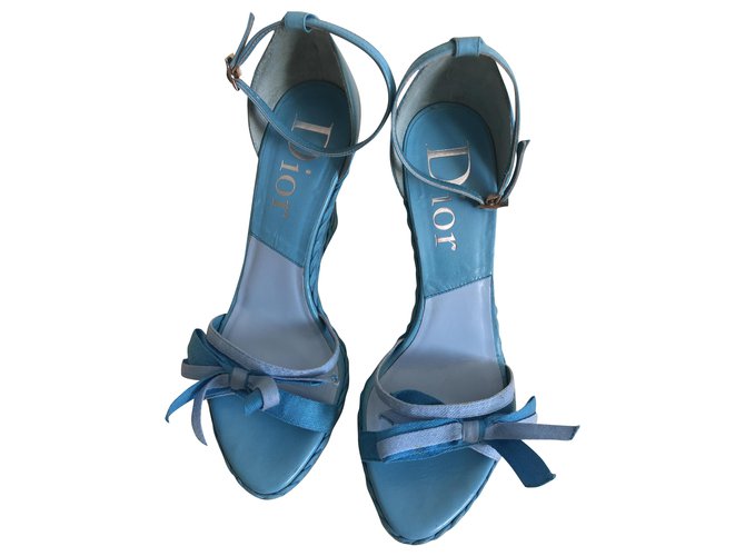 Dior sandali Blu chiaro Pelle  ref.216118