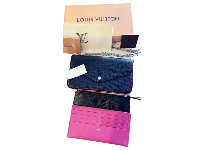 Louis Vuitton FELICIE Negro Cuero  ref.216119