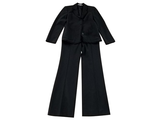 Dimension Black pantsuit set Polyester  ref.216372