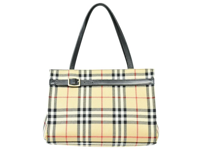Burberry handbag Beige Cloth  ref.216388