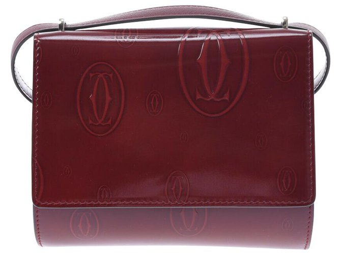 Bolso de hombro Cartier Roja Cuero  ref.216419