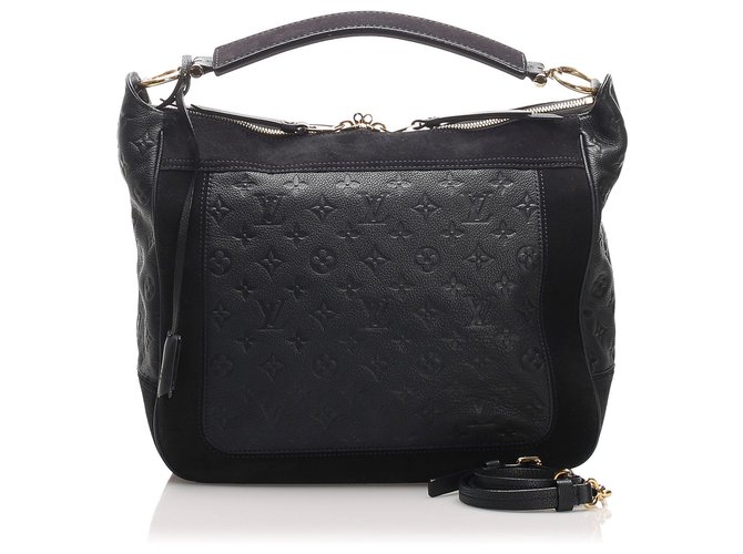 Louis Vuitton Black Monogram Empreinte Audacieuse MM Suede Leather