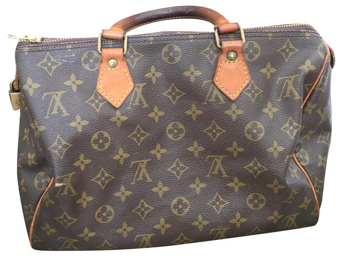 Louis Vuitton Speedy 35 Handbag Used 5566