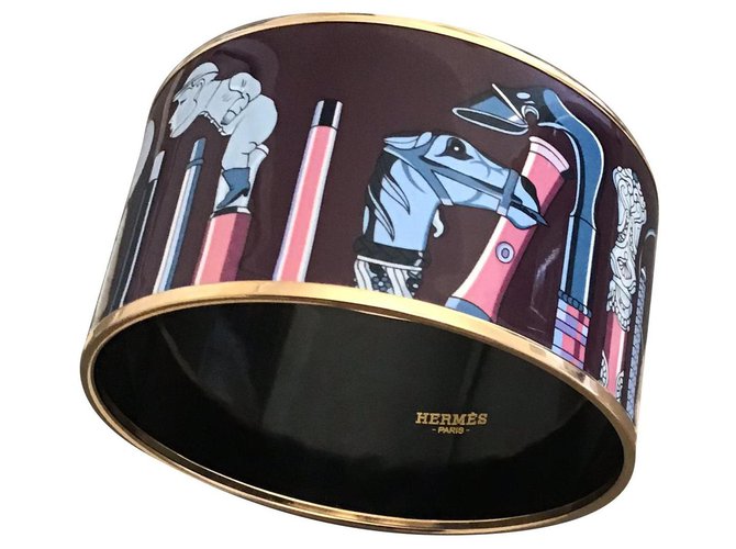 Hermès enamel bangle Multiple colors  ref.216601