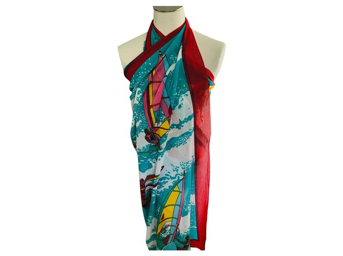 Hermès pareo de surf Multicolor Algodón  ref.216602