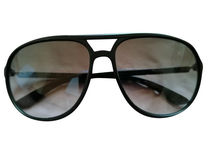 Prada Linea aviator rossa Nero  ref.216625