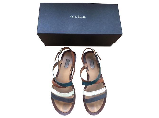 Sandali Paul Smith in pelle con cinturini multicolore 38