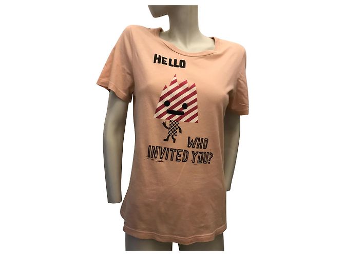 Camiseta de algodão salmão Marc by Marc Jacobs Laranja