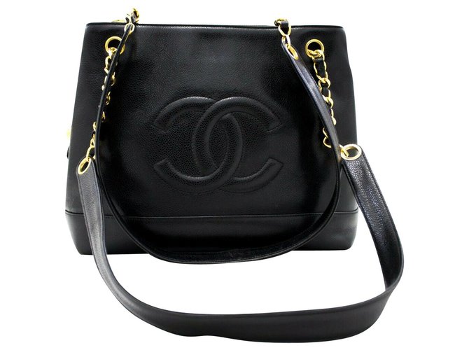 Chanel shoulder bag Black Leather  ref.216801