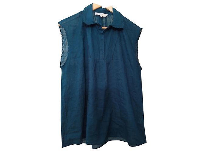 Blusa Vanessa Bruno Athe Verde Oscuro Algodón Talla 42