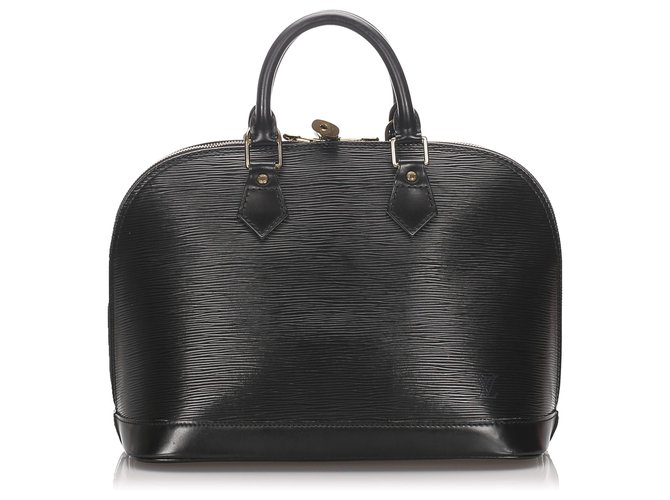 Louis Vuitton Black Epi Alma PM Leather  ref.216848