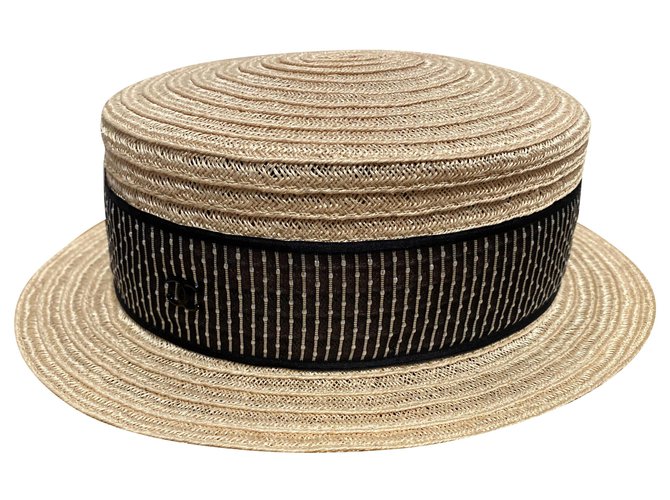 Chanel cappelli Beige Paglia  ref.216982