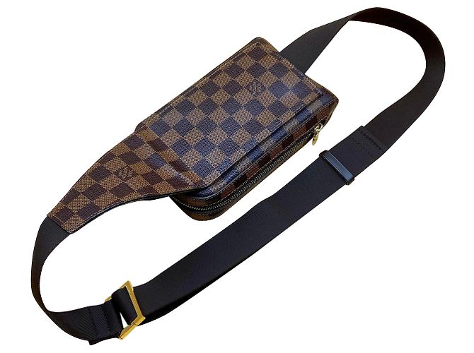 Louis Vuitton Geronimo Belt Bag Damier Ebene Gold hardware