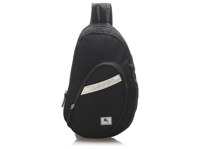 burberry black nylon backpack