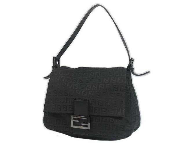 FENDI Zucca one shoulder ma MMa bucket Womens shoulder bag black