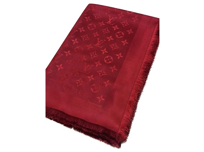Scialle Louis Vuitton monogram rosso