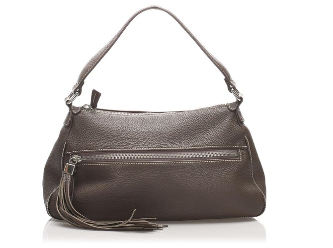 Chanel Brown Tassel Leather Shoulder Bag Pony-style calfskin  ref.217387