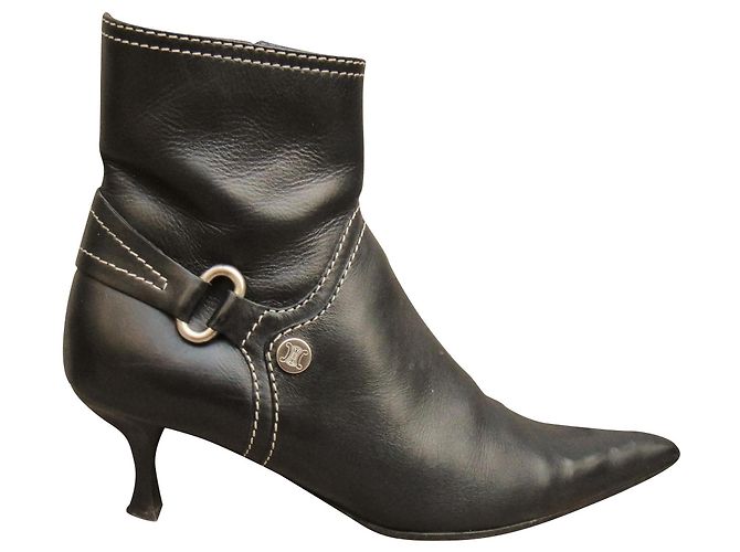 Botas Céline de cuero negro 36,5