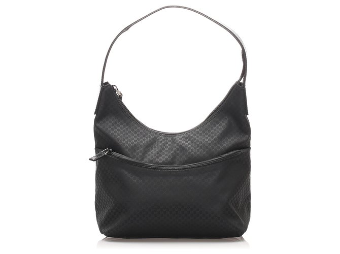 Gucci black diamante canvas shoulder bag sale