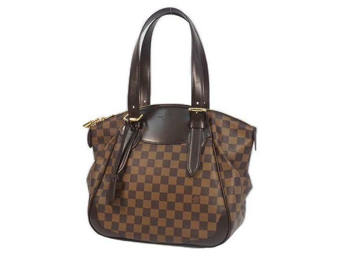 LOUIS VUITTON Verona MM Sac à bandoulière Femme N41118 Damier Ebene Toile Damier ebène  ref.217638