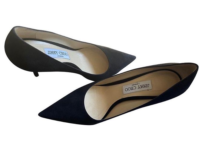 Décolleté Jimmy Choo Anouk in nubuck nero