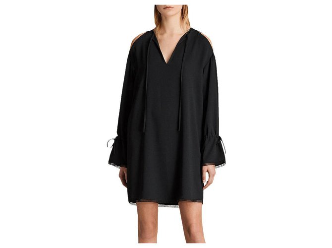 All Saints Aster dress new Black Polyester  ref.217687