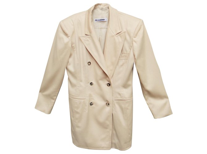 oversized jacket Jil sander t 38 Cream Wool  ref.217689