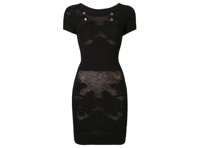 Chanel la petit robe noir Preto Lona  ref.217868