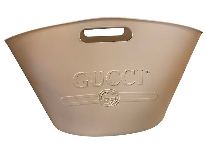 Borsa tote Gucci in gomma rosa