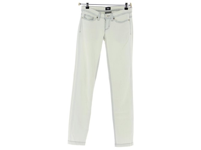 D&G Jeans White Denim  ref.217877