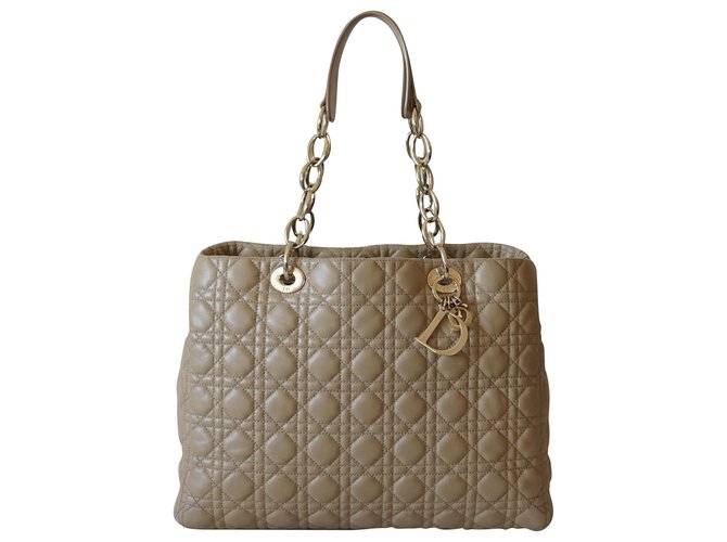 Christian Dior Handbags Beige Leather  ref.217913