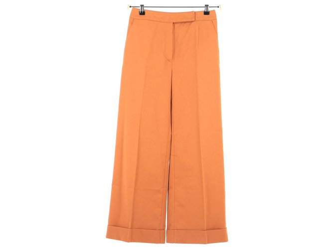Valentino I pantaloni Arancione Cotone  ref.217942