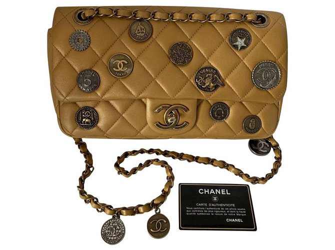 Timeless Chanel Dorado Cuero  ref.217963