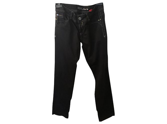 Vaqueros Guess Straightleg Negros de Algodón 
